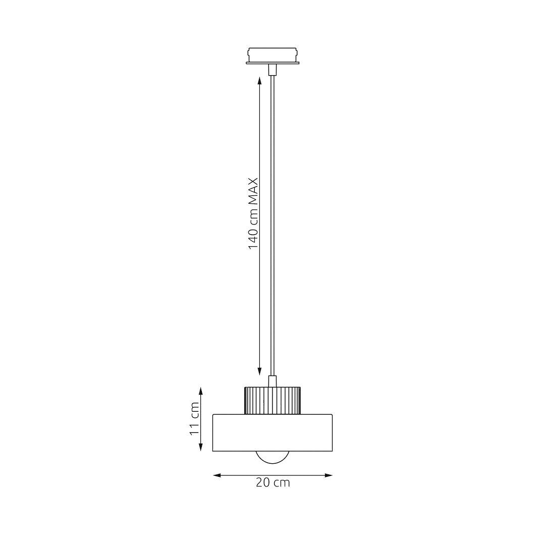 Hanglamp gepoedercoat staal met hout, Scandinavisch Kivi, zwart, 20 x 20 cm, 1 x E27 voor woonkamer en eetkamer