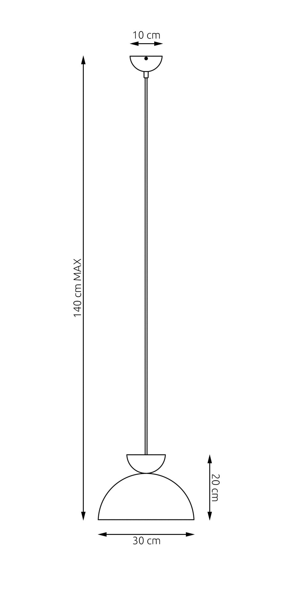 Hanglamp gepoedercoat staal industrieel Lunaro zwart met wit, Ø 30 cm, verstelbaar voor eettafel en woonkamer