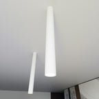 Plafondlamp spot gepoedercoat staal minimalistisch wit Ø 6 x 60 cm, voor woonkamer, hal en keuken