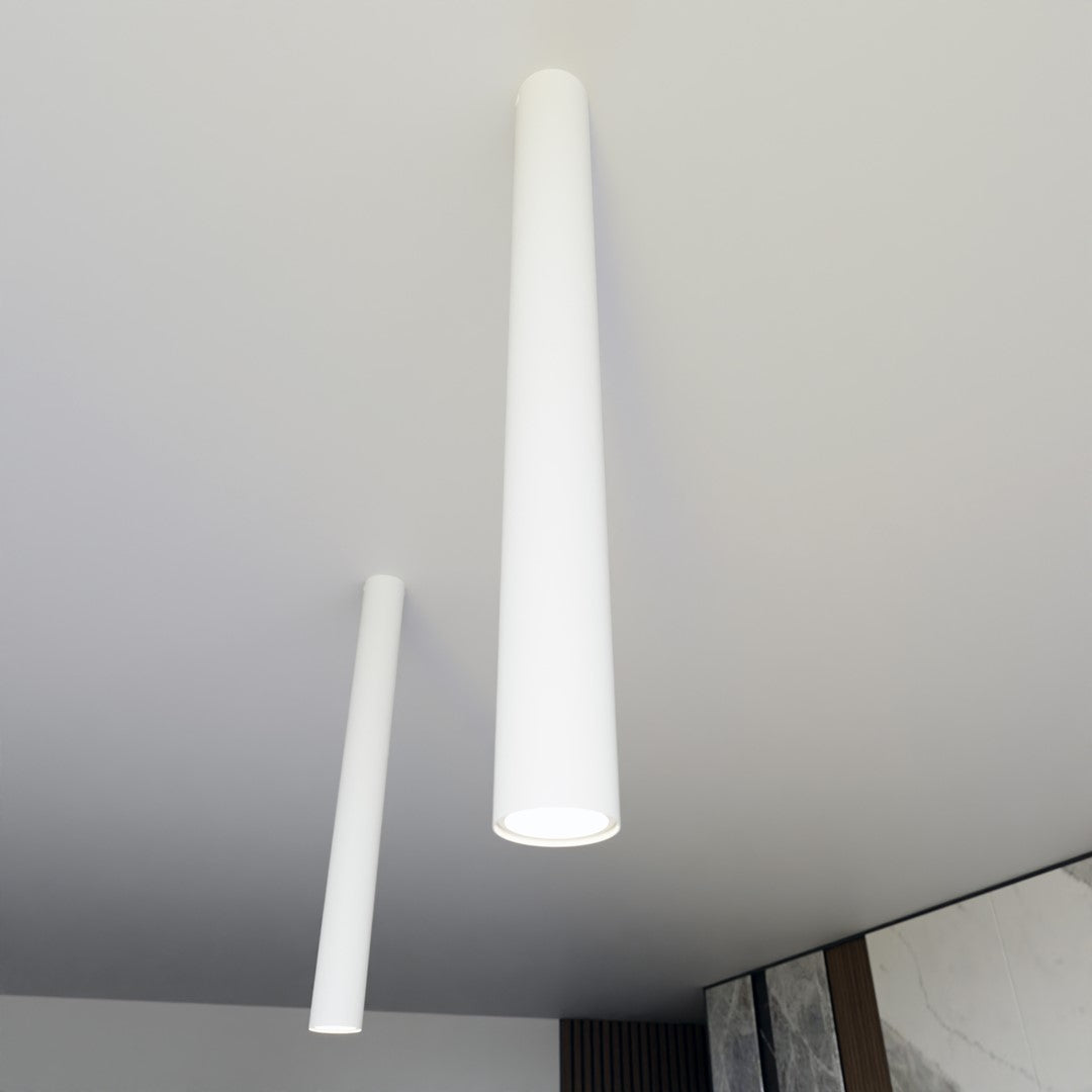 Plafondlamp spot gepoedercoat staal minimalistisch wit Ø 6 x 60 cm, voor woonkamer, hal en keuken