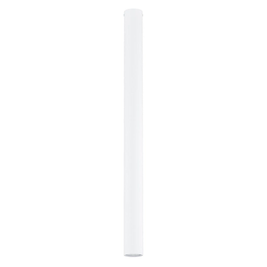 Plafondlamp gepoedercoat staal Tecno minimalistisch wit Ø 6 x 80 cm, voor woonkamer, gang en keuken