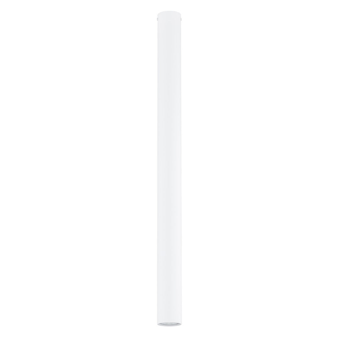 Plafondlamp gepoedercoat staal Tecno minimalistisch wit Ø 6 x 80 cm, voor woonkamer, gang en keuken