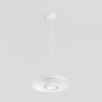 Hanglamp gepoedercoat staal Babel, Scandinavisch, wit, 30 cm, 1 fitting, voor eettafel of keukeneiland
