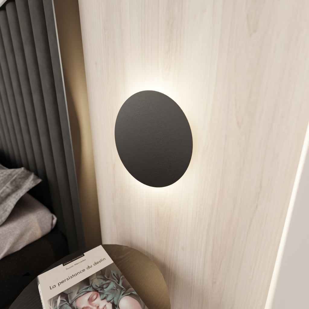 Wandlamp gepoedercoat staal minimalistisch zwart, 30 x 30 cm, voor trap, gang en entree