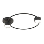Plafondlamp gepoedercoat staal Lucio minimalistisch zwart 48 x 41 cm, 2 lichtpunten met GX53-fitting