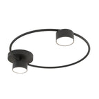 Plafondlamp gepoedercoat staal Lucio minimalistisch zwart 48 x 41 cm, 2 lichtpunten met GX53-fitting