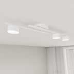 Plafondlamp gepoedercoat staal minimalistisch Fragment wit, 3 fittingen voor woonkamer, eetkamer en kantoor