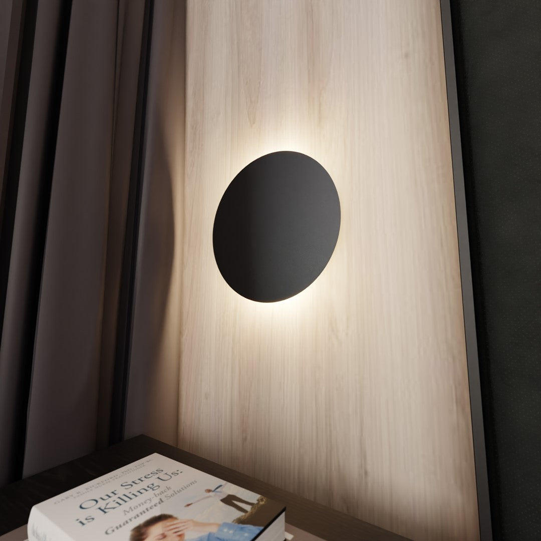 Wandlamp gepoedercoat staal minimalistisch zwart, 30 x 30 cm, voor trap, gang en entree