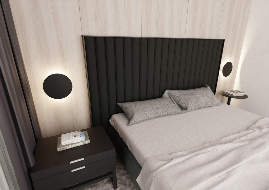 Wandlamp gepoedercoat staal minimalistisch zwart, 30 x 30 cm, voor trap, gang en entree