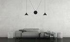 Hanglamp gepoedercoat staal Abramo 2 lichts, Scandinavisch, mat zwart, met 2 E27-fittingen