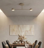 Plafondlamp gepoedercoat staal modern Halo beige 60 cm, 2 fittingen voor woonkamer, slaapkamer of eetruimte