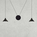 Hanglamp gepoedercoat staal Abramo 2 lichts, Scandinavisch, mat zwart, met 2 E27-fittingen