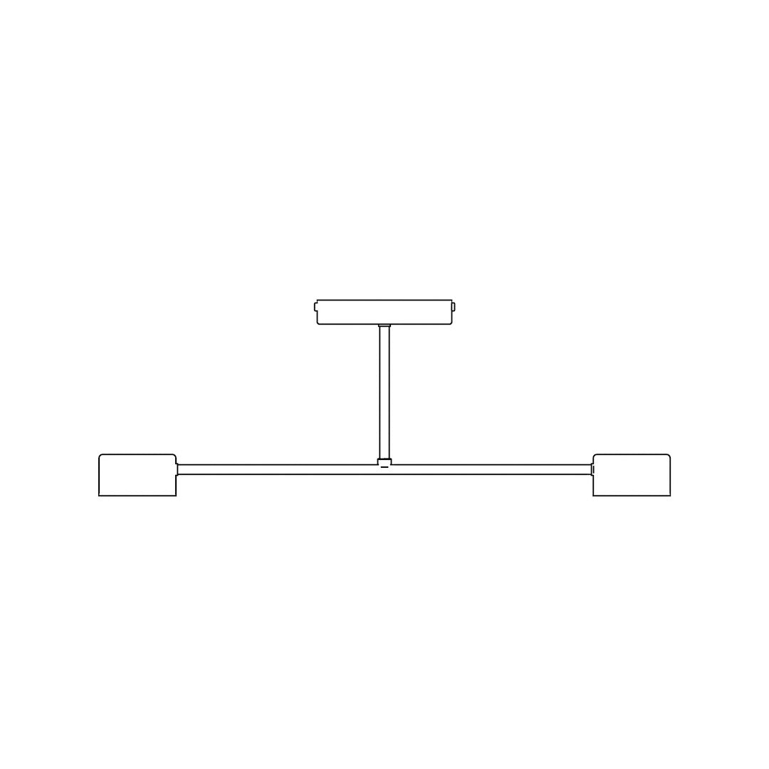 Plafondlamp gepoedercoat staal modern Halo beige 60 cm, 2 fittingen voor woonkamer, slaapkamer of eetruimte