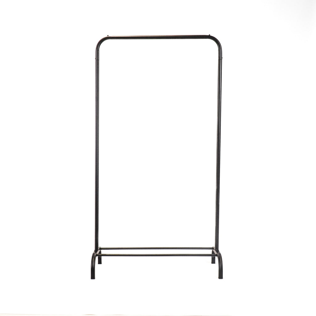 Kledingrek metaal zwart met open frame en onderrail – 80 x 40 x 150 cm, voor kleding en woonaccessoires
