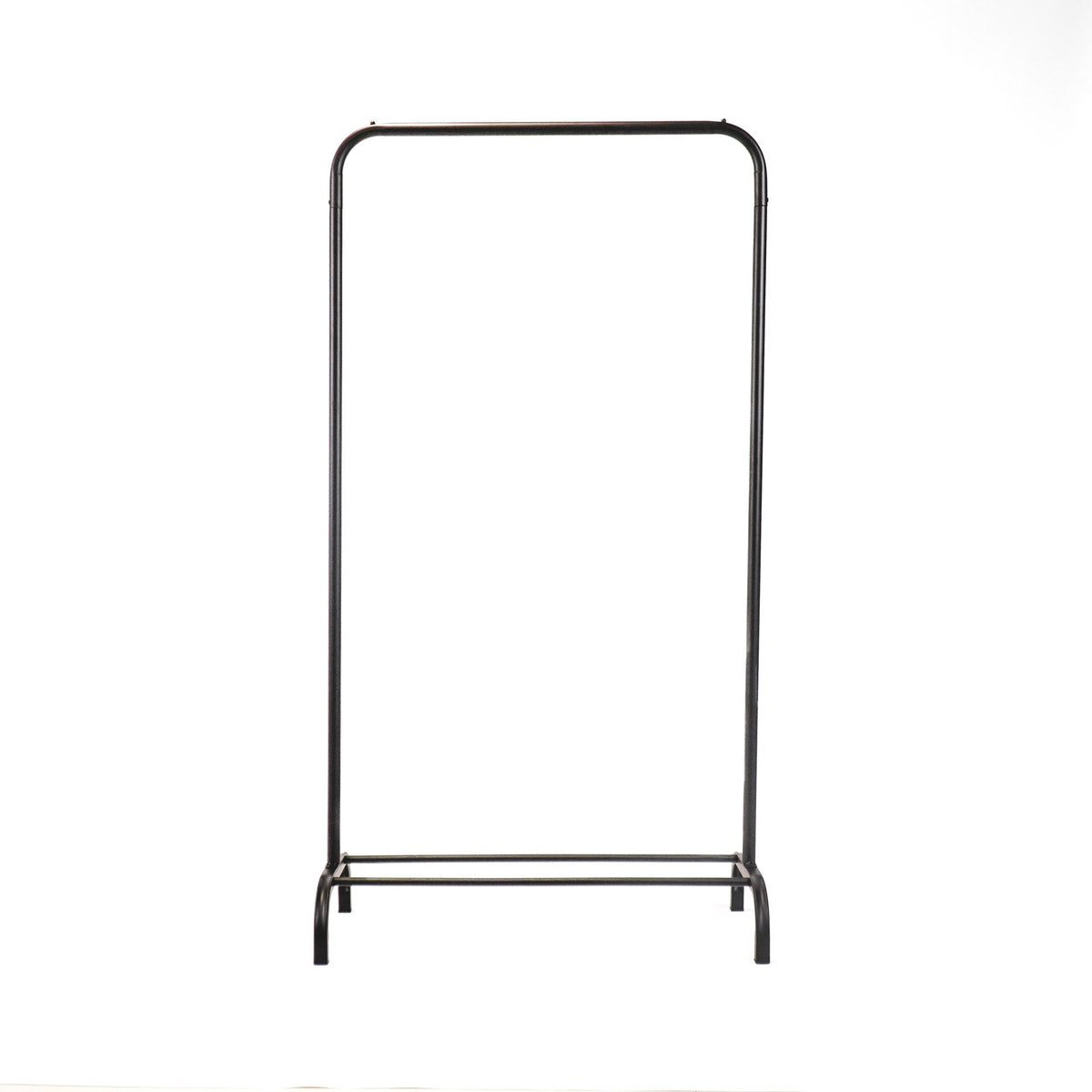 Kledingrek metaal zwart met open frame en onderrail – 80 x 40 x 150 cm, voor kleding en woonaccessoires
