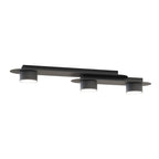 Plafondlamp gepoedercoat staal Stilo modern zwart, 3 lichtpunten – 70 x 20 x 10 cm