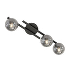 Plafondlamp gepoedercoat staal modern Kairo zwart, grafiet kappen, 74 x 20 x 19 cm, 3 x E14, woonkamer