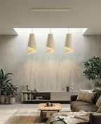 Hanglamp staal modern Moda rotankleurig 95 cm breed, 3 fittingen E27, voor woonkamer of eethoek