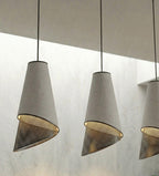 Hanglamp 3-lichts gepoedercoat staal en stof, modern, Moda, zwart en grijs, 95 cm breed, voor woonkamer en eethoek