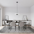 Hanglamp gepoedercoat staal Babel Scandinavisch wit met zwart, Ø 30 cm, voor eettafel en keukeneiland