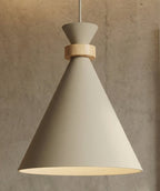 Hanglamp gepoedercoat staal en hout Scandinavisch beige, 3 fittingen E27 – 78 x 23 cm, boven eettafel of kookeiland