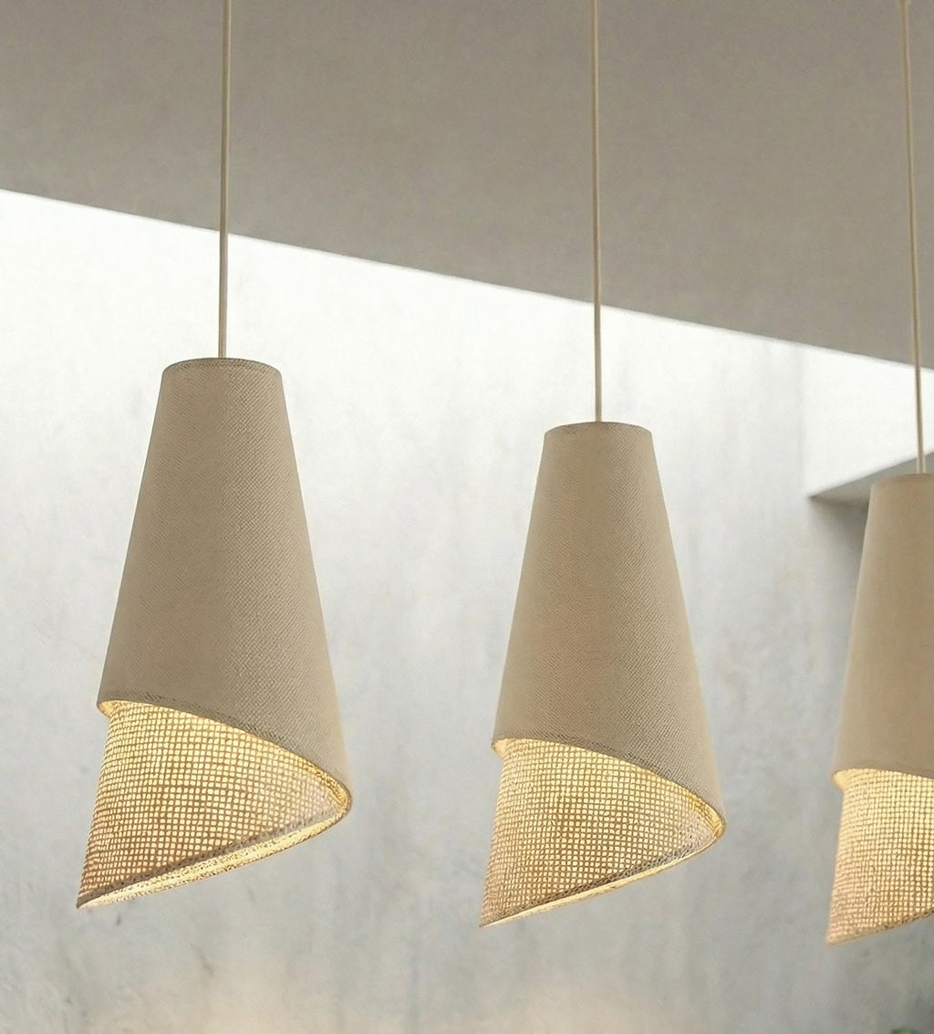 Hanglamp staal modern Moda rotankleurig 95 cm breed, 3 fittingen E27, voor woonkamer of eethoek