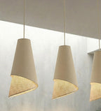 Hanglamp staal modern Moda rotankleurig 95 cm breed, 3 fittingen E27, voor woonkamer of eethoek