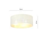 Plafondlamp staal industrieel Aston 3 wit met goud, Ø 50 cm, 3 fittingen E27 voor woonkamer en eetkamer