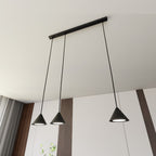 Hanglamp staal zwart minimalistisch Elit 3 lichtpunten, verstelbaar, 70 cm breed voor woonkamer, eetkamer en hal