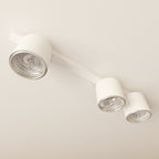 Plafondlamp gepoedercoat staal Nano minimalistisch wit, 3 lichtpunten – 70 x 11 cm