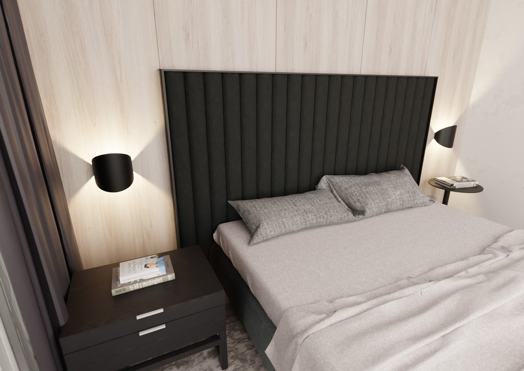 Wandlamp mat zwart gepoedercoat staal, minimalistisch, 20 x 22 cm, G9 fitting voor gang, trap en woonkamer