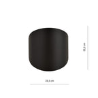Wandlamp mat zwart gepoedercoat staal, minimalistisch, 20 x 22 cm, G9 fitting voor gang, trap en woonkamer