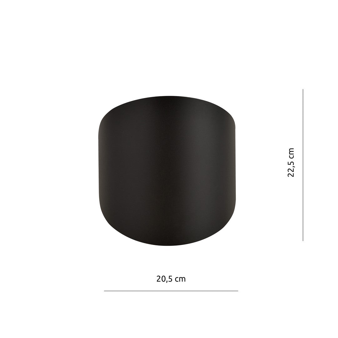 Wandlamp mat zwart gepoedercoat staal, minimalistisch, 20 x 22 cm, G9 fitting voor gang, trap en woonkamer