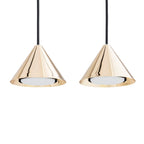 Hanglamp gepoedercoat staal Elit, minimalistisch, zwart en goud, 3 lichtpunten, 70 x 100 cm, woonkamer, eetkamer en hal