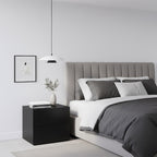 Hanglamp gepoedercoat staal Babel Scandinavisch wit met zwart, Ø 30 cm, voor eettafel en keukeneiland