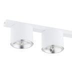 Plafondlamp gepoedercoat staal Nano minimalistisch wit, 3 lichtpunten – 70 x 11 cm