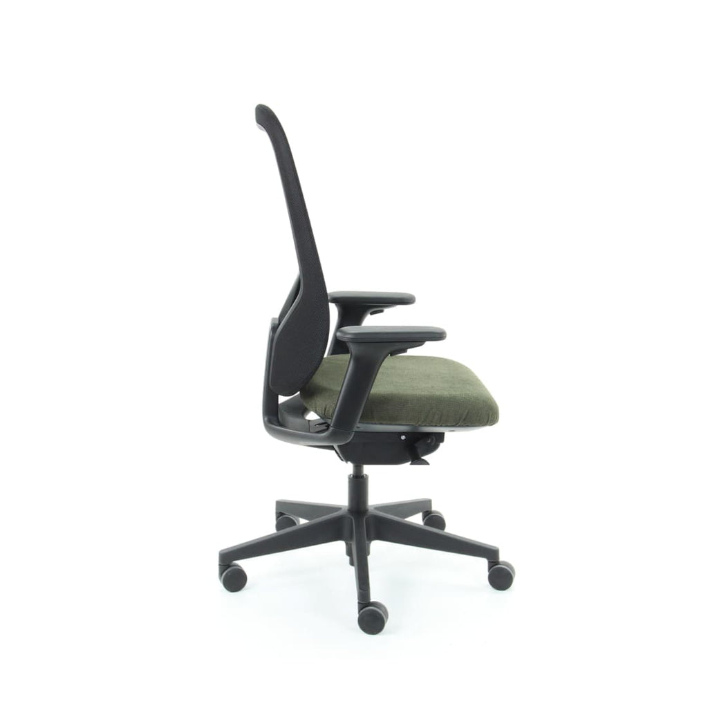 Bureaustoel ergonomisch Nora mesh groen Regain, 5D-armleggers en verstelbare lendensteun