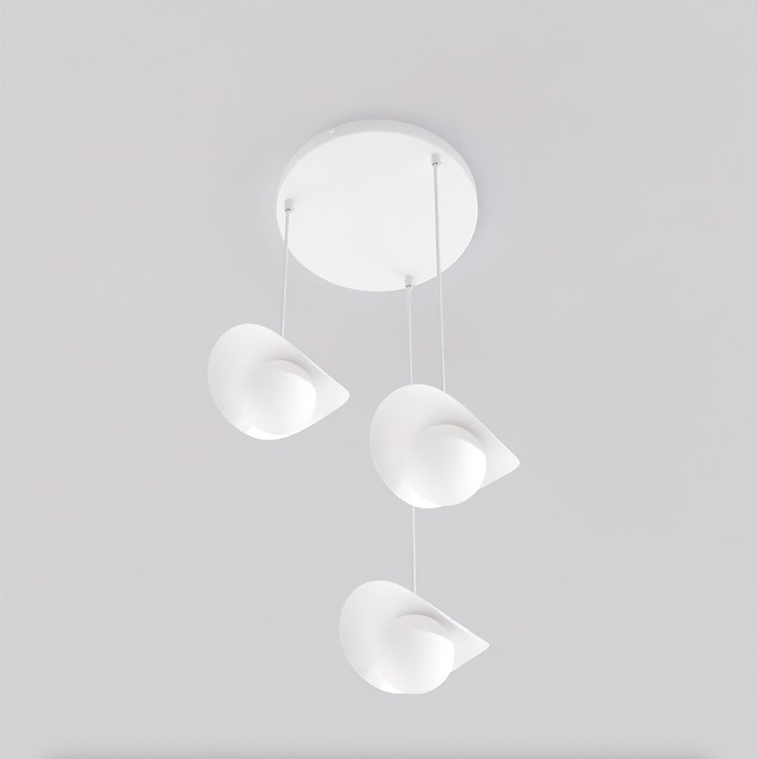 Hanglamp 3 lichts gepoedercoat staal Ritual modern wit Ø 40 cm, verstelbaar, voor kookeiland, hal of eettafel