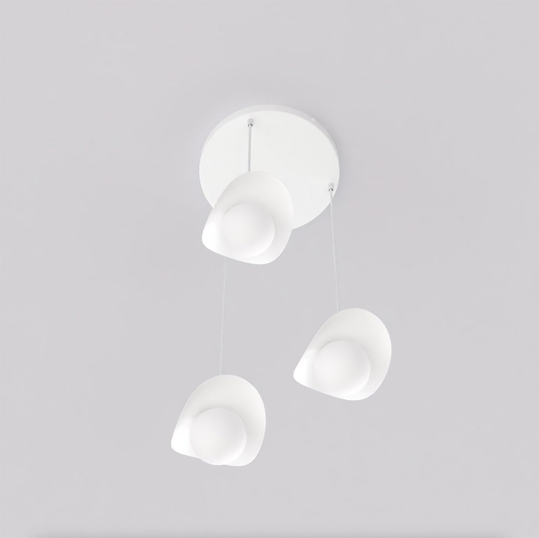 Hanglamp 3 lichts gepoedercoat staal Ritual modern wit Ø 40 cm, verstelbaar, voor kookeiland, hal of eettafel