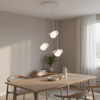 Hanglamp 3 lichts gepoedercoat staal Ritual modern wit Ø 40 cm, verstelbaar, voor kookeiland, hal of eettafel