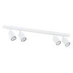 Plafondlamp gepoedercoat staal Flash wit, 70 cm breed, 4 GU10-fittingen voor woonkamer, hal of kantoor