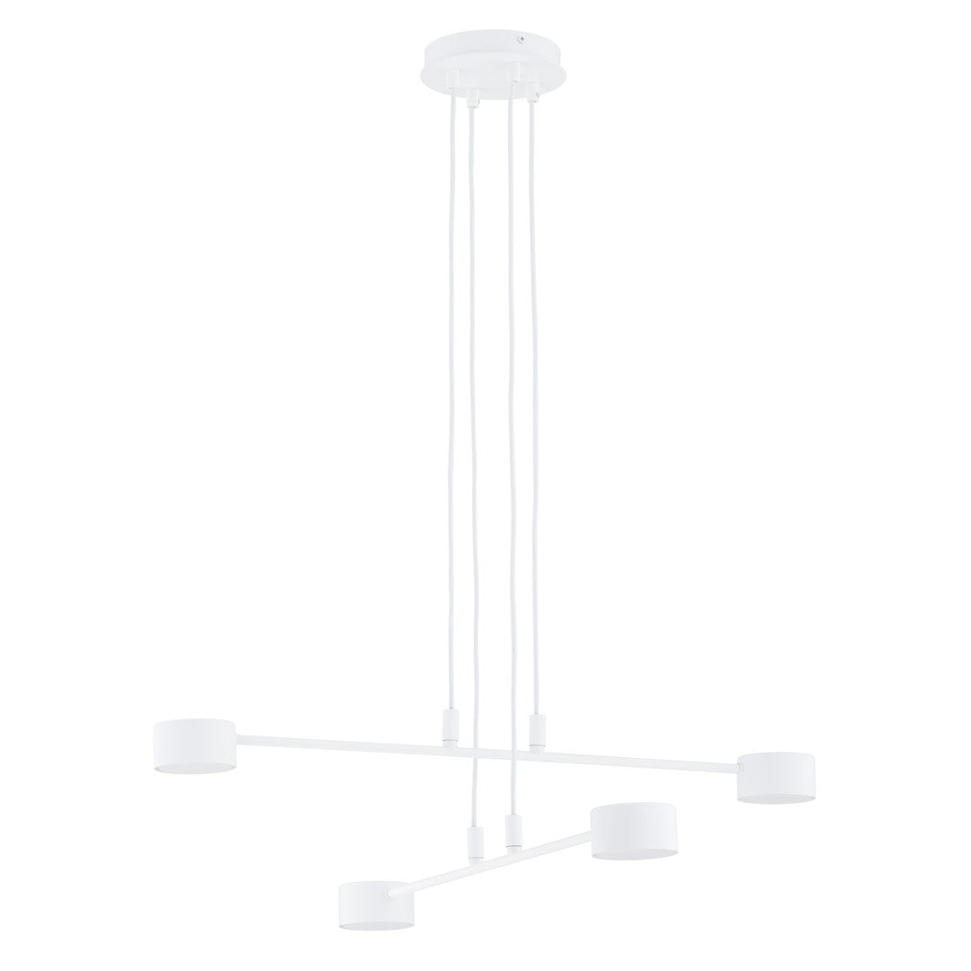 Hanglamp gepoedercoat staal Scandinavisch wit 70 x 100 cm, voor eettafel, keuken en woonkamer