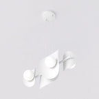 Hanglamp gepoedercoat staal modern Elementi 4 wit, 4 lichtpunten G9, 54 x 23 x 120 cm, eettafel en keukeneiland