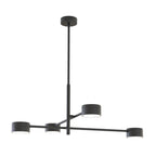 Plafondlamp staal modern Natsu zwart 64 x 64 x 56 cm, 4 GX53-fittingen, gekruiste armen