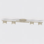 Plafondlamp gepoedercoat staal Fragment, modern, beige, 87 x 29 cm, met 4 fittingen voor woonkamer of slaapkamer