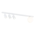 Plafondlamp gepoedercoat staal en glas Baster modern wit 70 cm, 4 lichtpunten voor woonkamer, hal en keuken