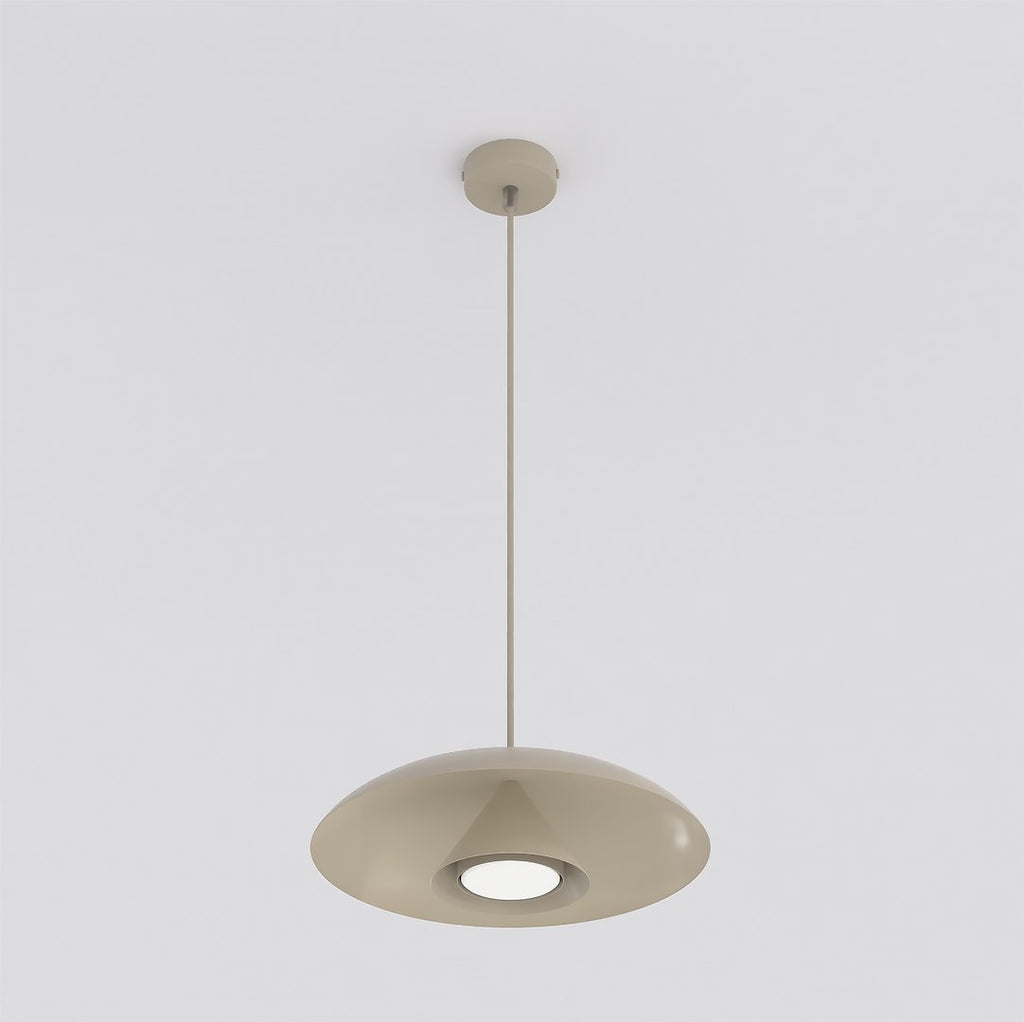Hanglamp gepoedercoat staal Babel Scandinavisch beige Ø 30 cm, voor eettafel en keukeneiland