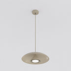 Hanglamp gepoedercoat staal Babel Scandinavisch beige Ø 30 cm, voor eettafel en keukeneiland