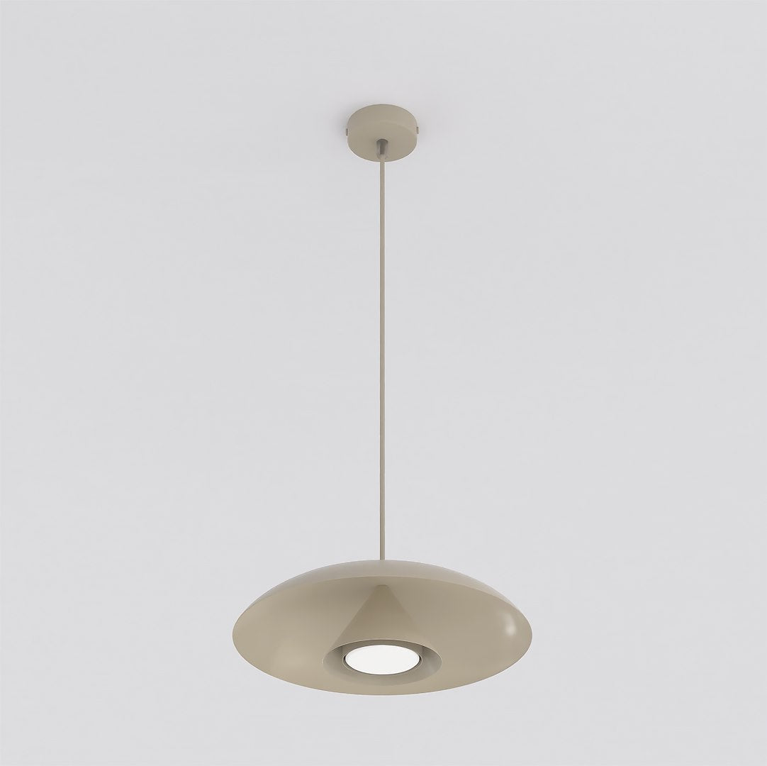 Hanglamp gepoedercoat staal Babel Scandinavisch beige Ø 30 cm, voor eettafel en keukeneiland