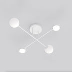 Plafondlamp gepoedercoat staal modern Holon wit, 4 fittingen – 64 x 64 x 23 cm voor woonkamer of hal